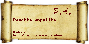 Paschka Angelika névjegykártya